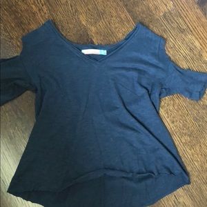 Vintage Havana navy cut out shoulder short sleeve